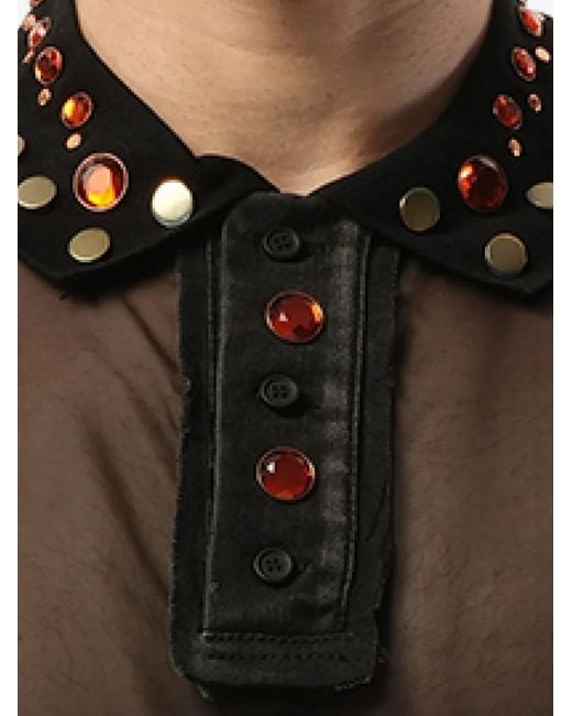 Polo Con Apliques Givenchy de hombre de color Black