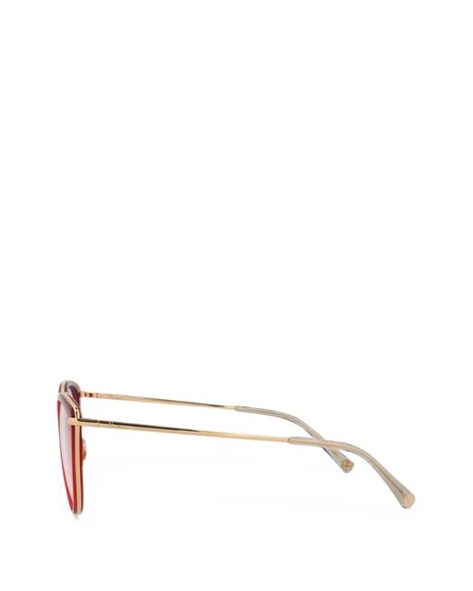 Pomellato Red Cat-Eye Frame Glasses