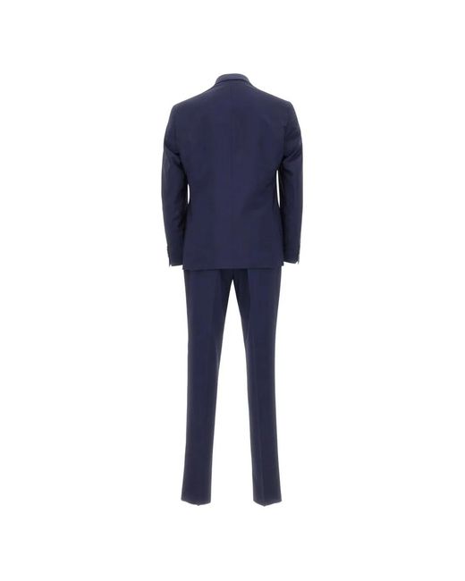 Corneliani Blue Single-Breasted Buttoned Suit for men