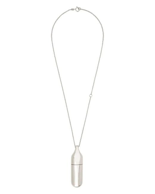 Courreges White Flask Tone Neckless