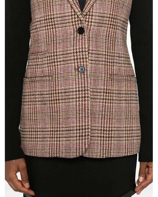 Coperni Brown Check-Panel Jacket