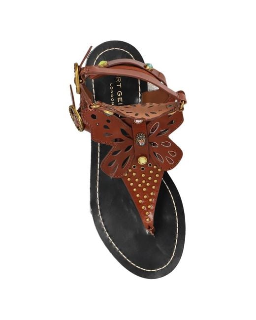 Kurt Geiger Brown Boho Butterfly Gladiator Sandals