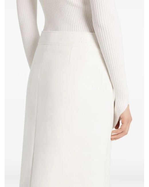 Courreges White Zip-Fastening Skirt