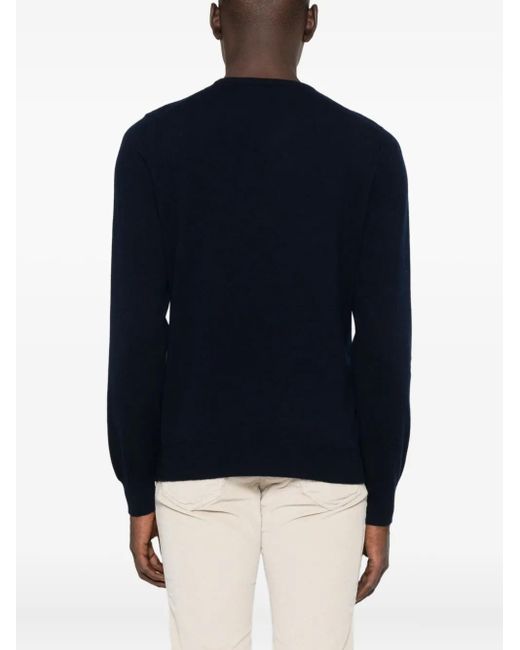 Fileria Blue Crew-Neck Cashmere Sweater for men