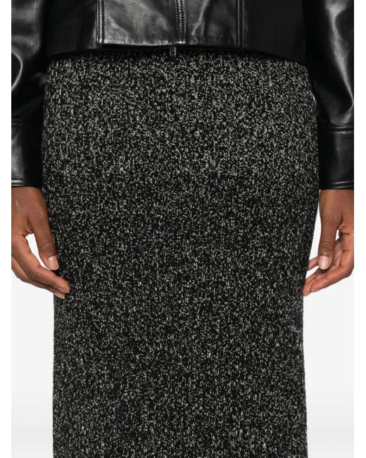 Falda con efecto de lúrex Max Mara de color Black