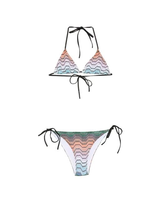 Missoni White Zig-Zag Bikini