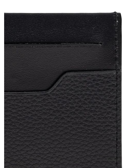 Bally Black Logo-Detail Leather Card Holder for men