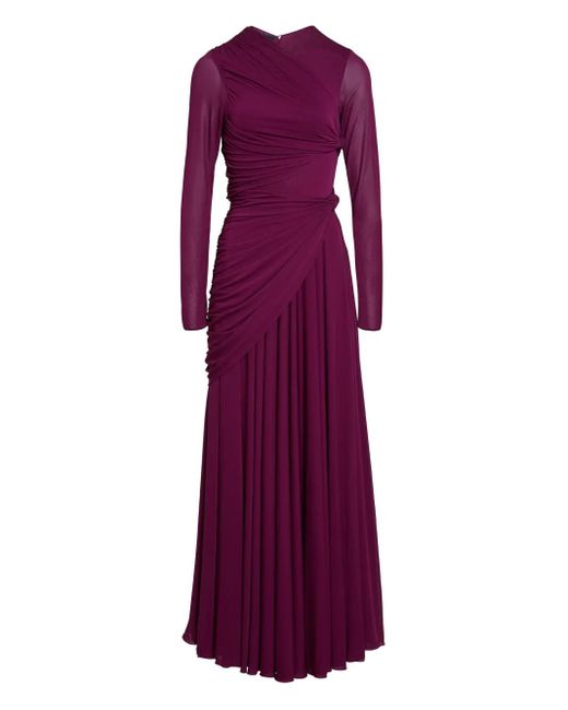 Giambattista Valli ドレープ マキシドレス Purple