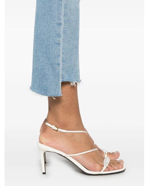 Mother Blue The Insider Crop Step Fray Jeans