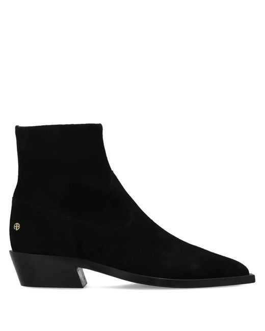 Anine Bing Black 45Mm Pointed-Toe Boots
