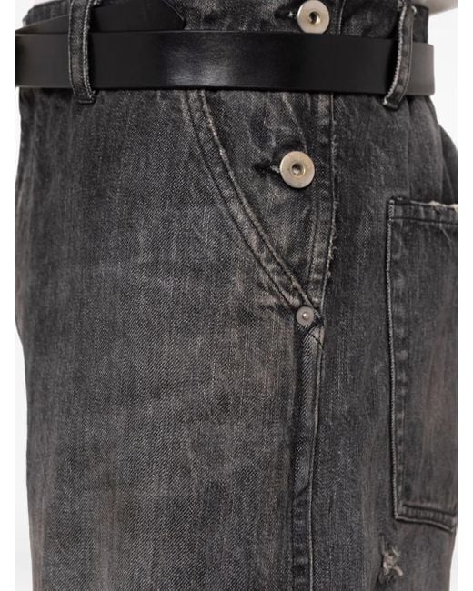 KAMIYA Gerafelde Jeans in het Gray voor heren