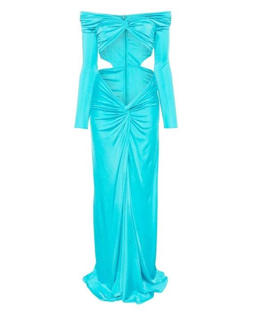 The New Arrivals Ilkyaz Ozel Blue Jasmine Maxi Dress