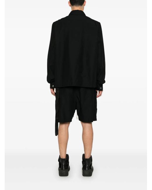 Rick Owens Ripstop Shirtjack in het Black voor heren