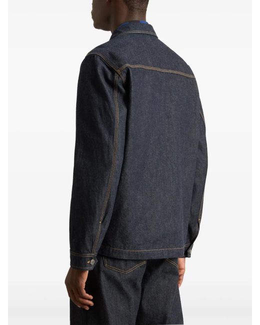 Woolrich Blue Denim Shirt for men