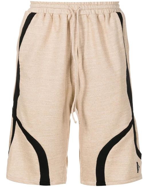 Amir Slama Natural Two-Tone Cotton Shorts for men