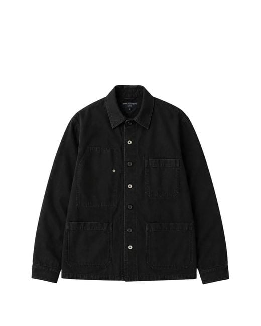Comme des Garçons Black Patch-Pocket Cotton Overshirt for men
