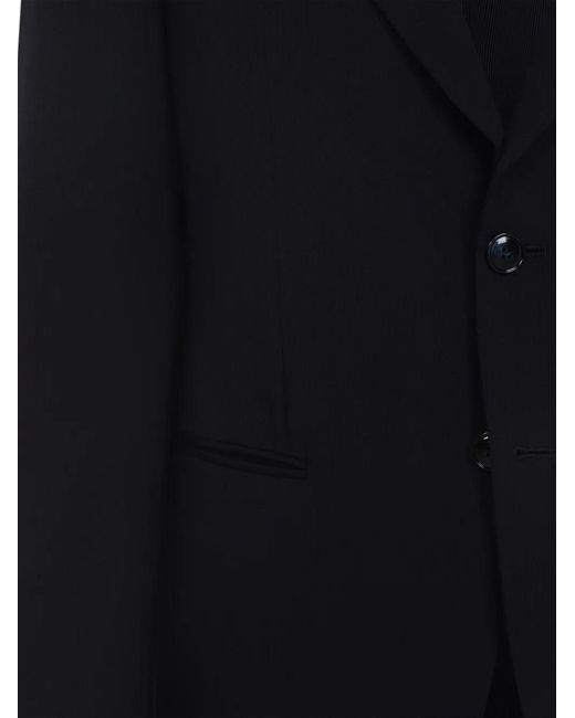 Giorgio Armani Blue Buttoned Wool Suit for men