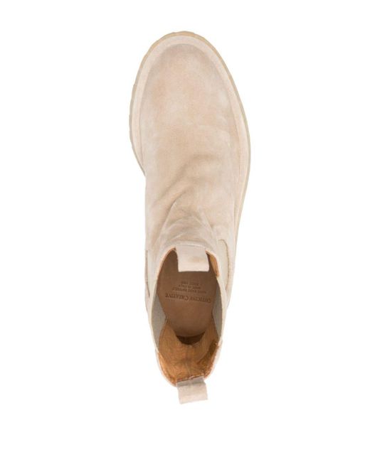 Officine Creative Natural Suede Chelsea Boots