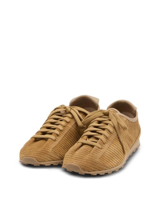 Jacquemus Brown The Tennis Embossed-Suede Low-Top Sneakers
