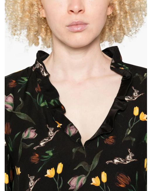Marni Shirt Met Bloemenprint in het Black