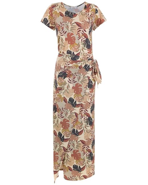 Amir Slama Multicolor Palm Leaf Print Maxi Dress