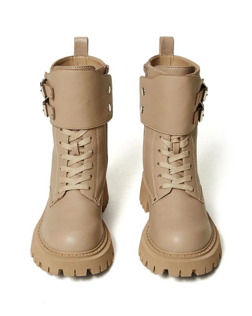 Twinset Natural Myfo Combat Boots