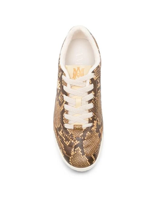 Amiri Brown Coastline Sneakers Mit Python-Effekt