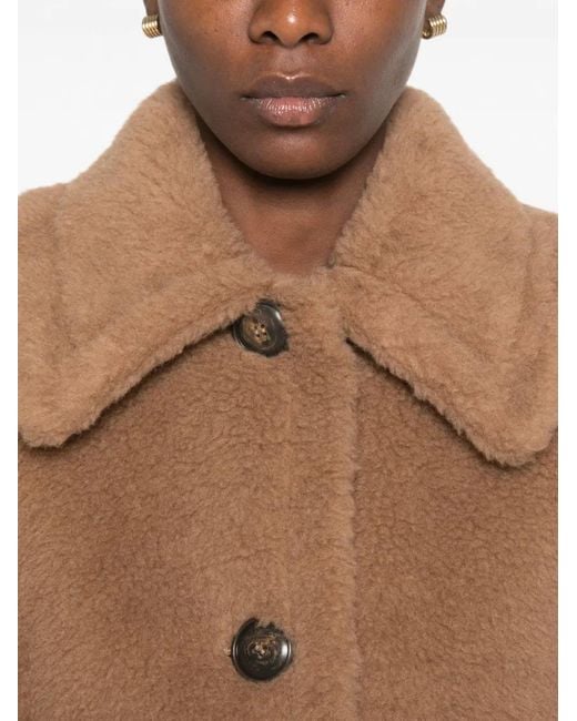 Max Mara Brown Teddy Bear Cape Jacket