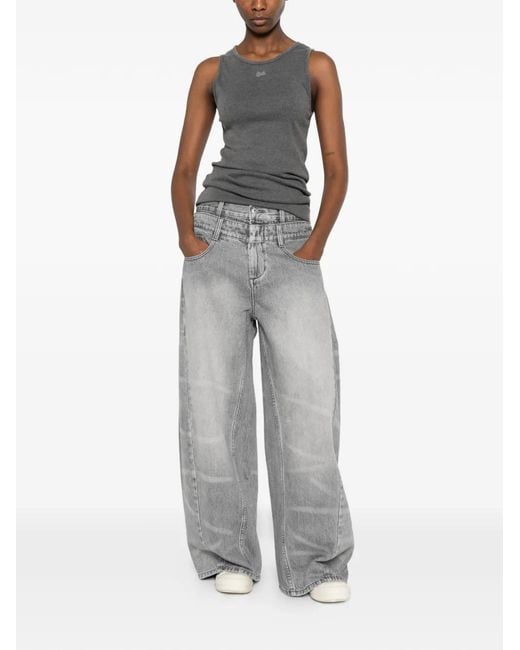 ERL Gray Ribbed Top