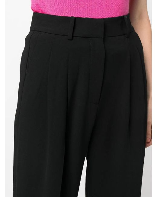 MICHAEL Michael Kors Black High-Waisted Cropped Trousers