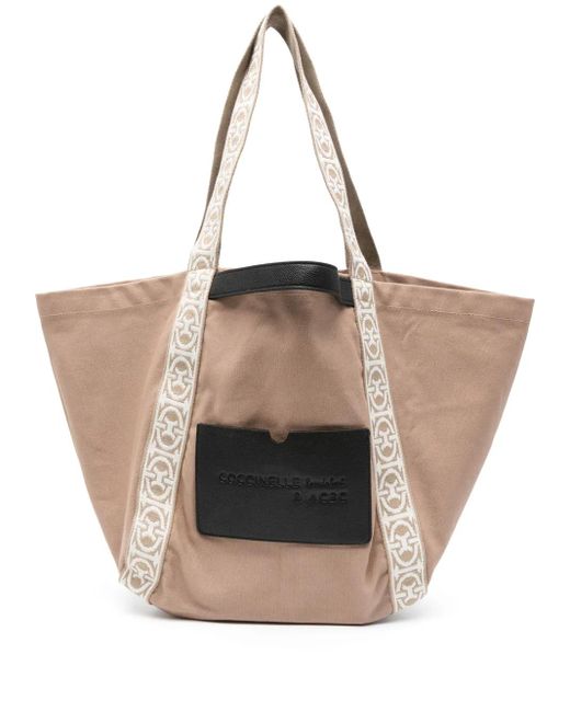 Coccinelle C-bounce キャンバス ハンドバッグ White