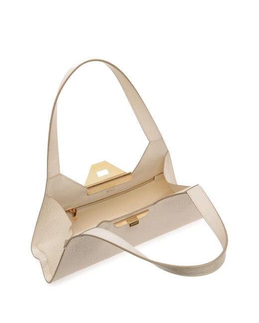 Bally Natural Small Trilliant Embossed-Python Shoulder Bag