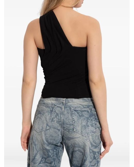 Versace Black Sleeveless Tops
