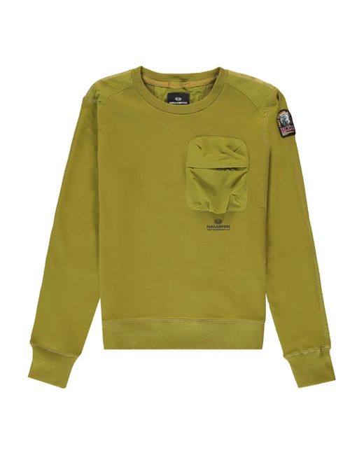 Parajumpers Green Patch-Pockets Sweatshirt for men
