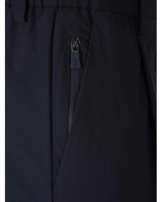 Herno Blue Straight-Leg Trousers for men