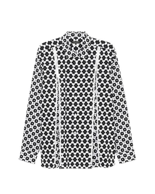 Comme des Garçons White Geometric-Pattern Shirt for men