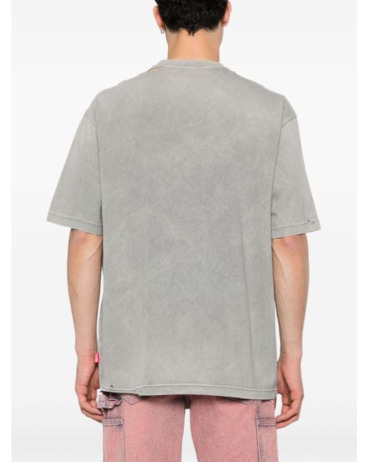 DIESEL T-shirt Met Logoprint in het Gray voor heren