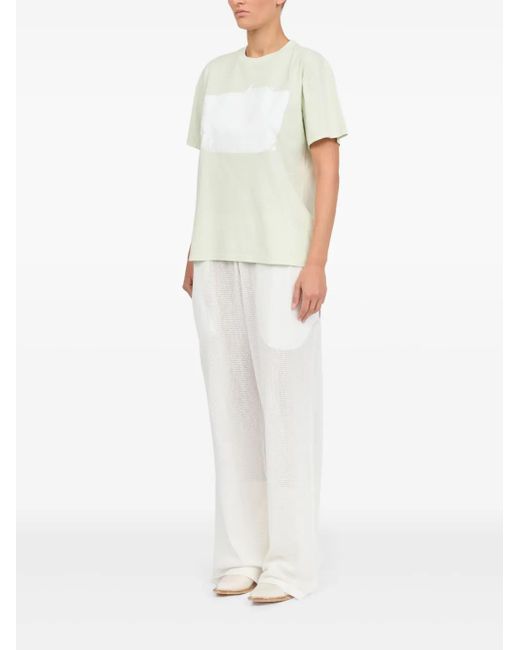 MM6 by Maison Margiela White Stamp-Motif T-Shirt