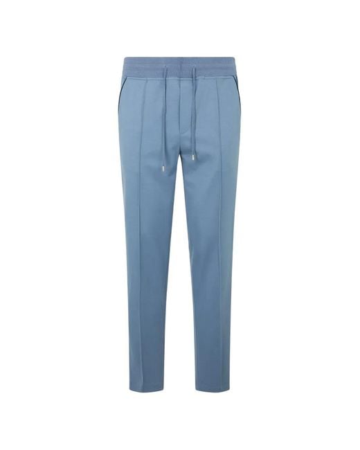 Moorer Blue Drawstring Slim-Fit Track Pants for men