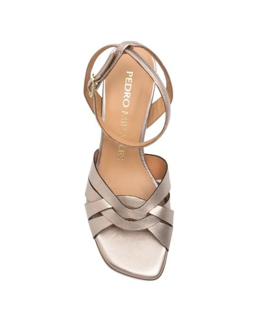 Pedro Miralles White Square-Toe Sandals