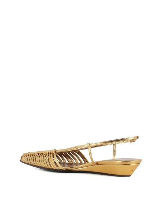 Giuseppe Zanotti Metallic Orsola Woven Pointed Sandals
