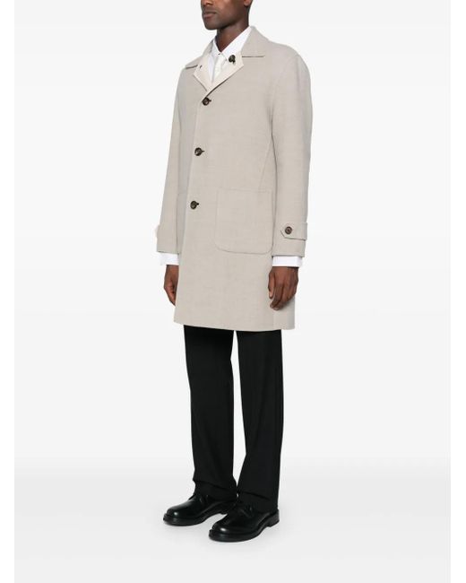 Eleventy White Reversible Coat for men