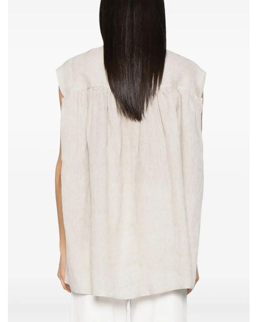 Fabiana Filippi White Linen Blouse