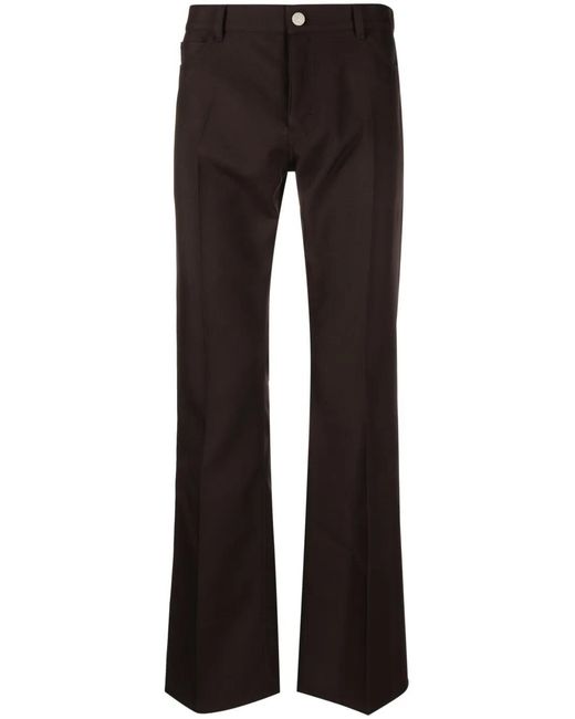 Courreges Black Straight-Leg Tailored Trousers for men