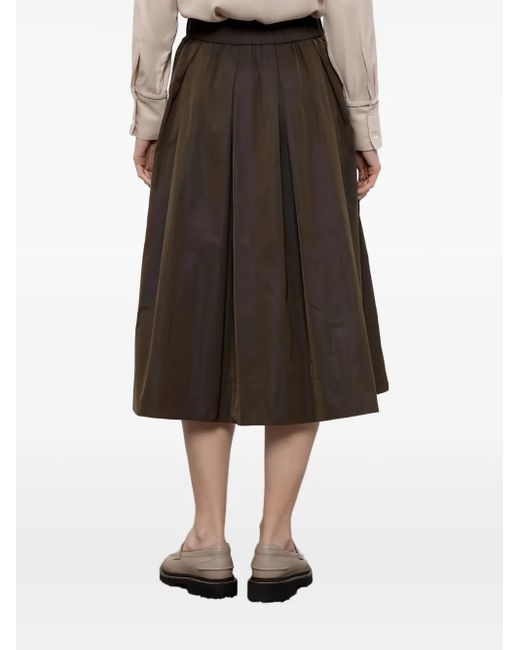 Gonna Midi Plissettata di Peserico in Brown