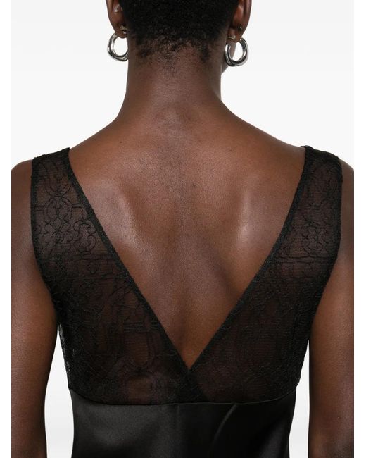 Atu Body Couture Black Lace-Panel Gown