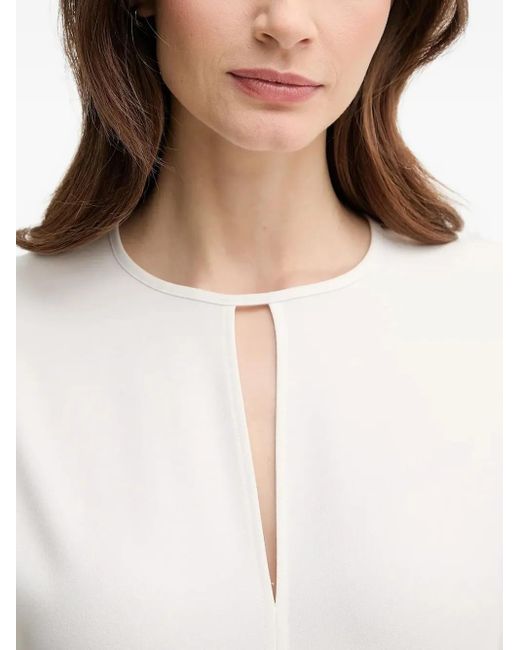 Joop! White Keyhole Neckline A-Line Dress