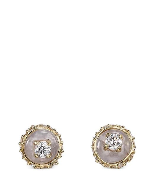 Anabela Chan Metallic Elixir Canary And Diamond Earrings