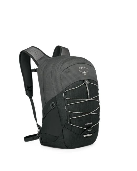 Osprey Black Quasar Logo-Print Backpack
