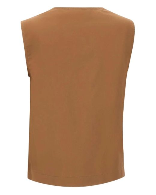 Kaos コットンポプリン トップ Brown